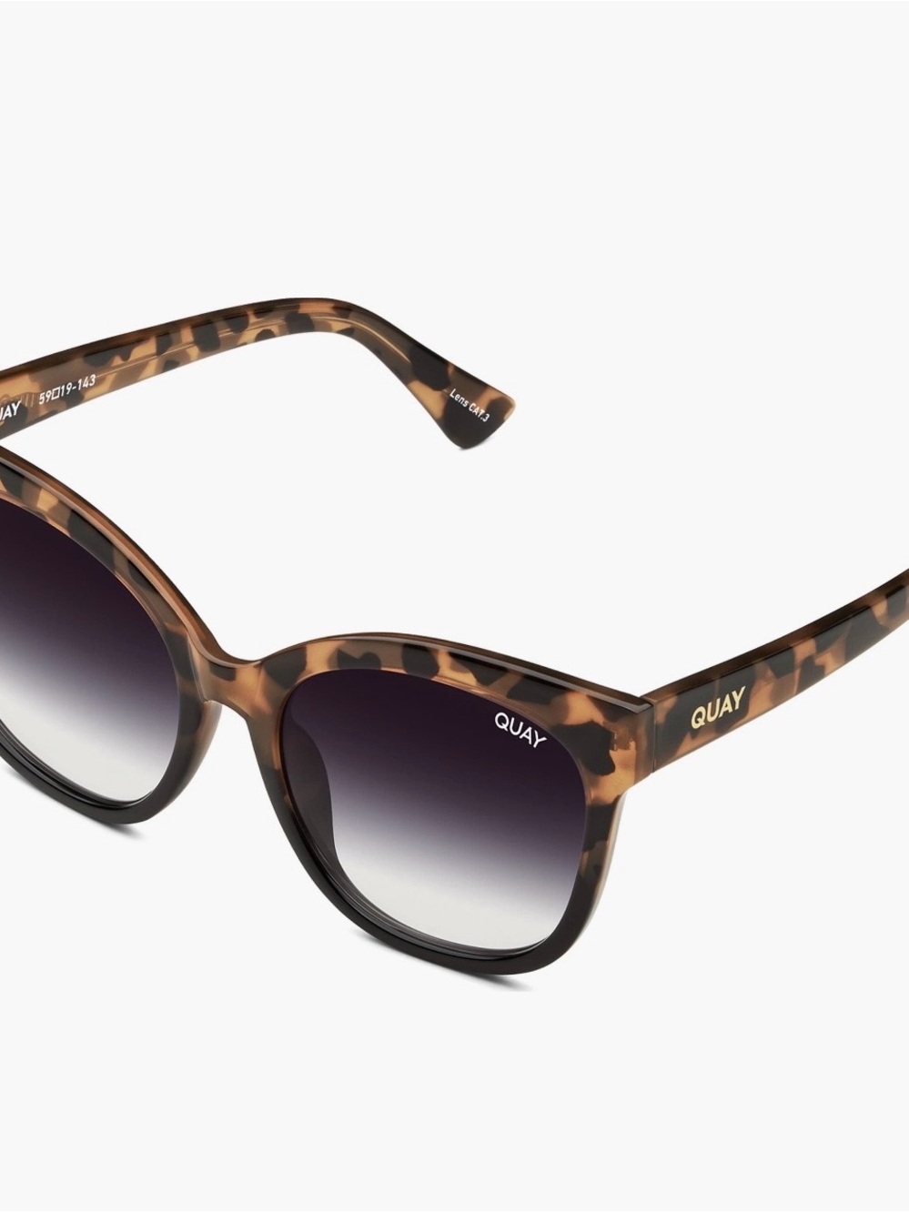 Quay Australia Tortoiseshell Cat Eye Sunglasses Gradient Lenses - It’s my way - Picture 2 of 10